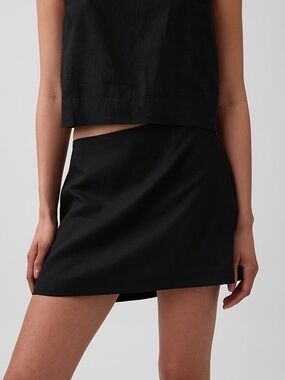 GAP Linen Blend Mini Skort